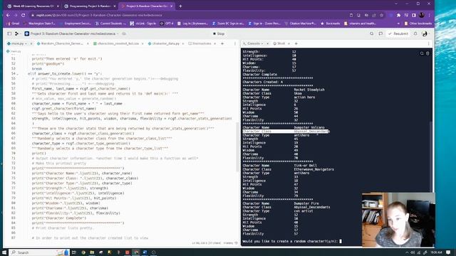 Python Project 3 Random Character Generator 2023 08 09 смотреть онлайн
