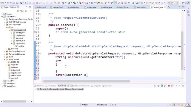 Java Servlet Jdbc delete,search,login operation смотреть онлайн
