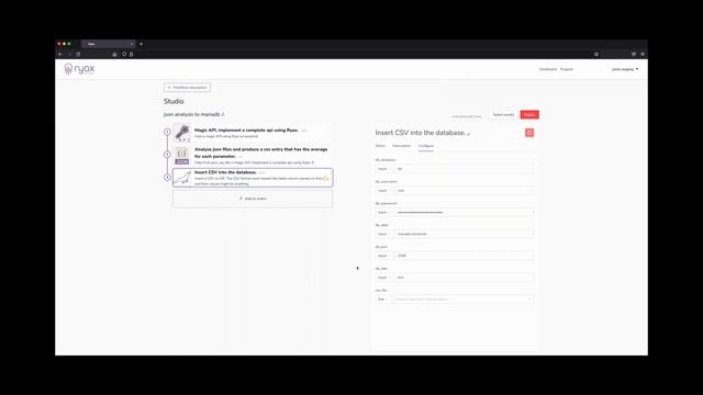 Json files analysis through API calls and MariaDB storage in Ryax смотреть онлайн