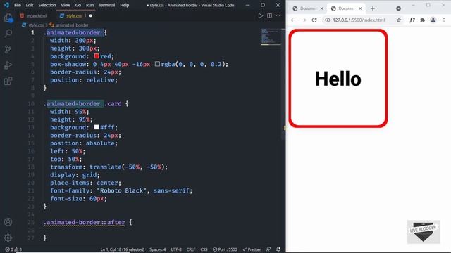 How To Create Animated Border Using HTML and CSS - Live Blogger смотреть онлайн