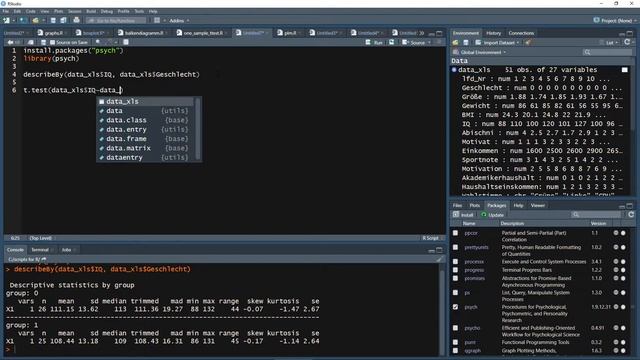 t-Test bei unabhängigen Stichproben bei gleichen Varianzen in R - Daten analysieren in R (24) смотреть онлайн