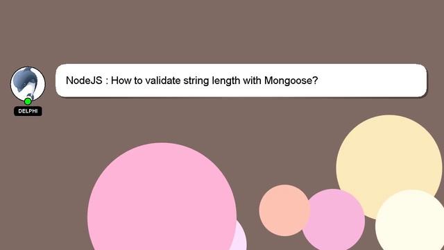 NodeJS : How to validate string length with Mongoose? смотреть онлайн