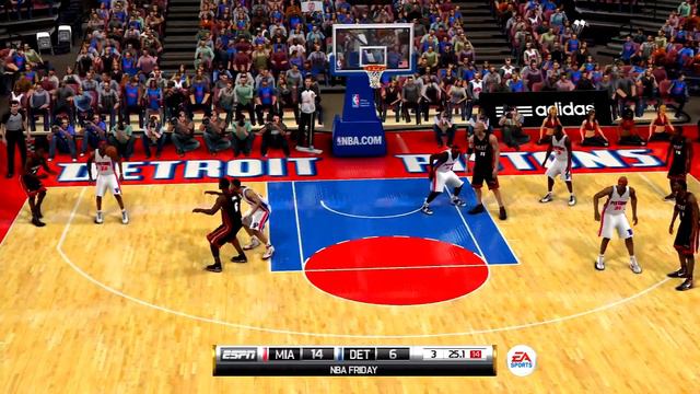 NBA Elite 11 Gameplay Detroit Pistons vs Miami Heat смотреть онлайн