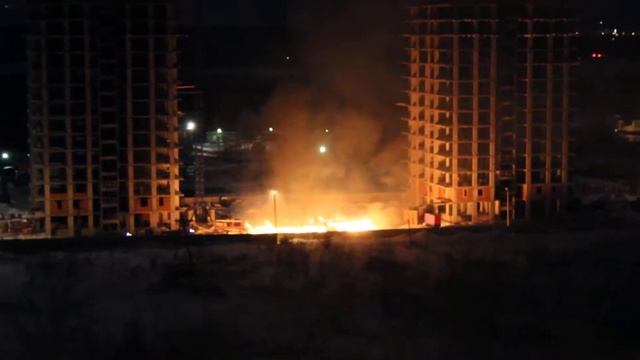 Пожар на стройплощадке "Европейский Берег" смотреть онлайн