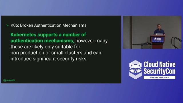 Introducing the OWASP Top Ten for Kubernetes - Jimmy Mesta, KSOC Labs, Inc. смотреть онлайн