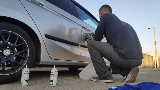 Полировка царапины после удара