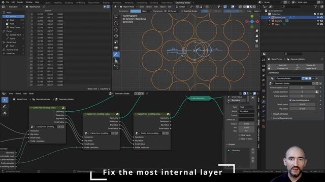 Nested Cables group node in Geometry nodes - Blender tutorial ENG смотреть онлайн