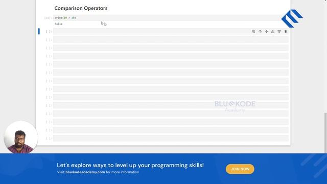 Learn Comparison Operators in Python (Tamil) | Python For Beginners | Bluekode Academy | #14 смотреть онлайн