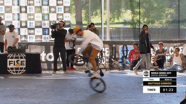 Matthias Dandois: 1st Final BMX Flatland - FISE World Series Edmonton 2017 смотреть онлайн