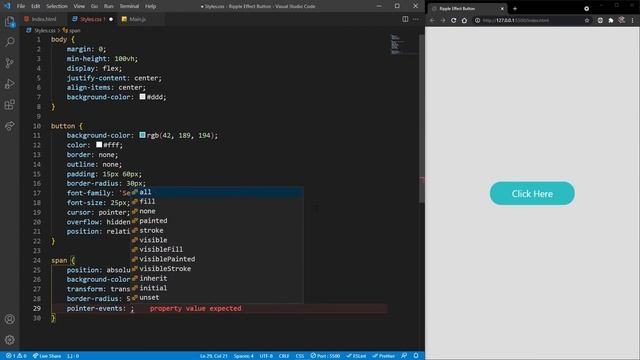 Ripple Effect Button using HTML, CSS, & JavaScript | Coding Room смотреть онлайн