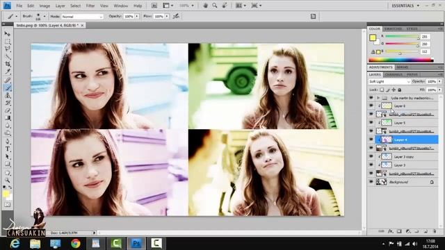 Adobe Photoshop CS4 (Tumblr,Renklendirme Dersi) смотреть онлайн