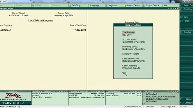 Tally Add On : Display Pending Order Amount in Group Outstanding Report in Tally.ERP9 software. смотреть онлайн