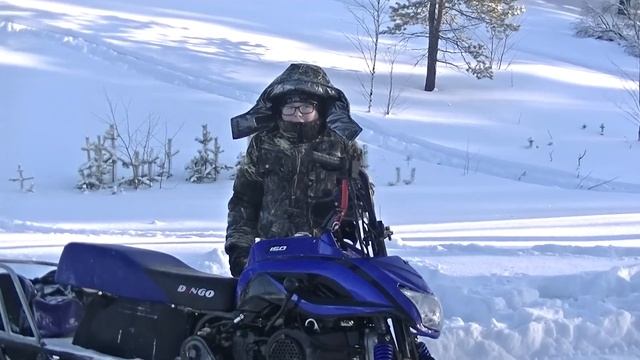 Поход и покатушки по глубокому снегу на Динго Т-150. смотреть онлайн