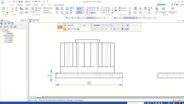 Solid Edge 2021 Draft Drawing Layout Tutorial For Beginner [COMPLETE] смотреть онлайн