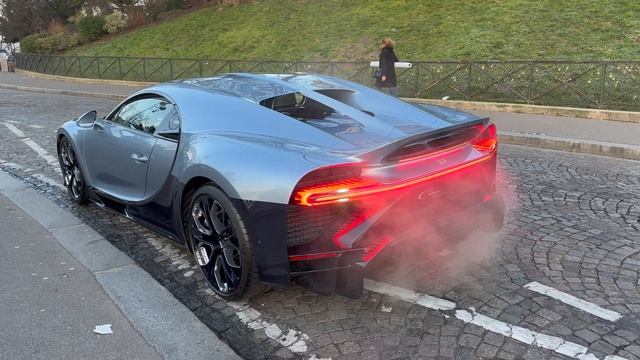 $10m 1of1 Bugatti Chiron Profilée driving in Paris!! смотреть онлайн