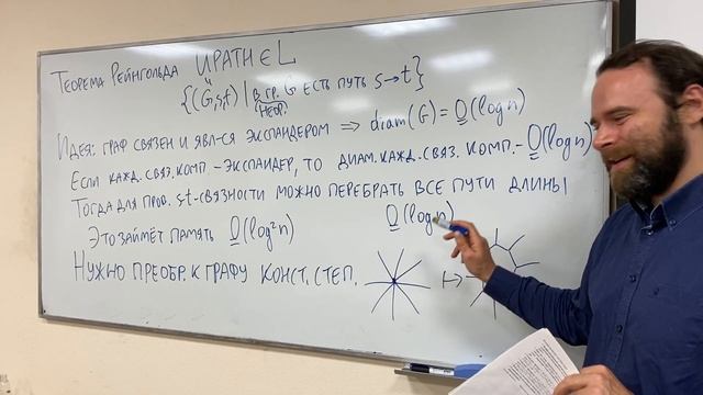 Псевдослучайность и дерандомизация 8. Построение экспандера. Теорема Рейнгольда смотреть онлайн