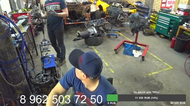 Замена двигателя VQ30DET S13 / день 2 смотреть онлайн