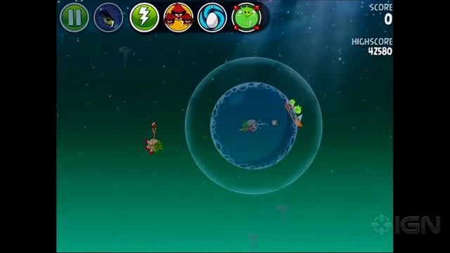 Angry Birds Space: Pig Dipper Level 6-1 3-Star Walkthrough смотреть онлайн