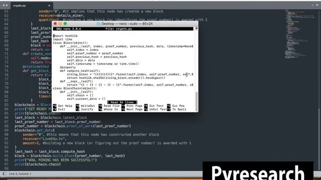 Cryptocurrency Blockchain in Python смотреть онлайн