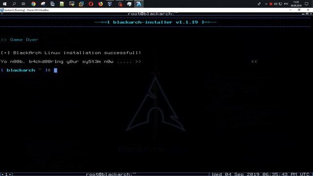 Установка BlackArch Linux Live 2019.09.01 смотреть онлайн