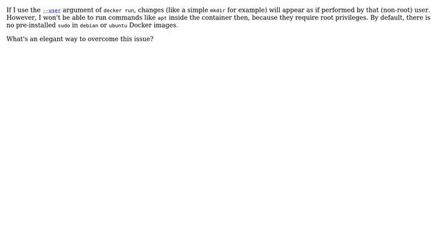 Make changes to a mounted volume from inside Docker container appear as if performed by a... смотреть онлайн