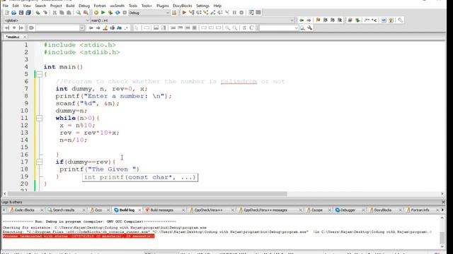 Palindrome Number Program in C | C Language Tutorial | English смотреть онлайн