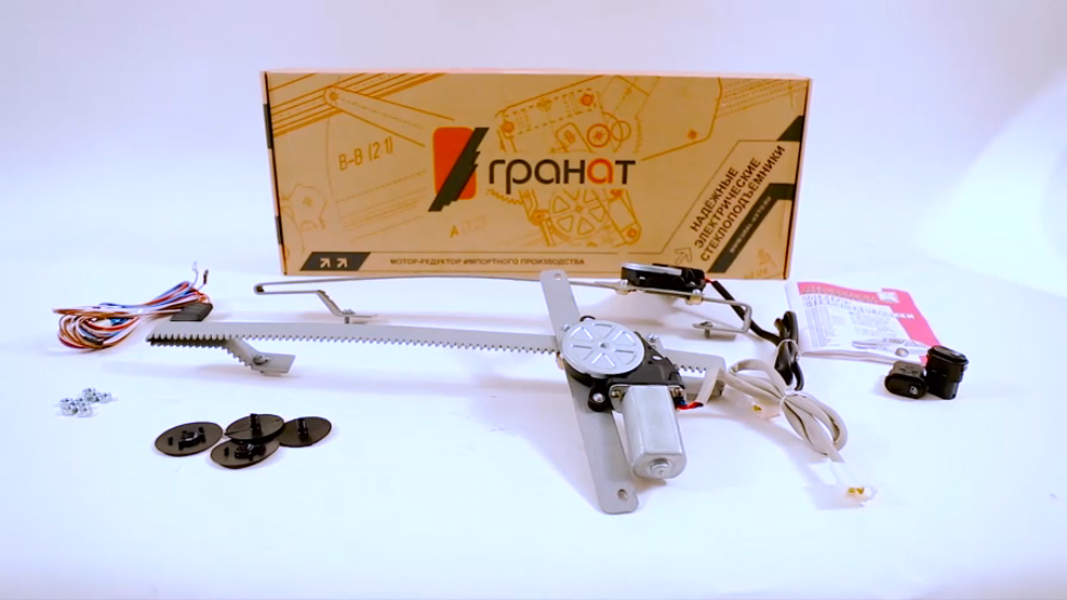 Электрические стеклоподъемники ГРАНАТ на VW Passat B4 в передние двери. Обзор комплекта смотреть онлайн