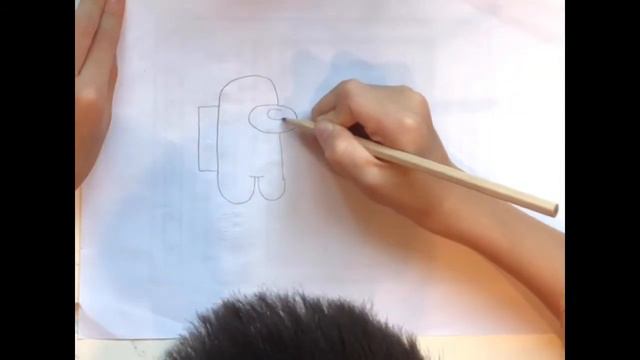 How to draw a Crewmate along with mini Crewmate (Among Us) смотреть онлайн