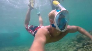 Подводная маска на все лицо easybreath Маска для снорклинга  дайвинг маска