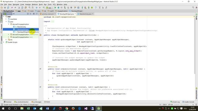Android Studio #21: Create a Widget (Home Screen and LockScreen up 4.4) смотреть онлайн