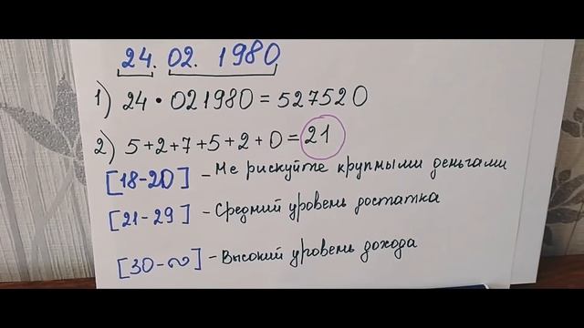 Нумерология Урок 2 Ваш потенциал богатства в дате рождения. смотреть онлайн