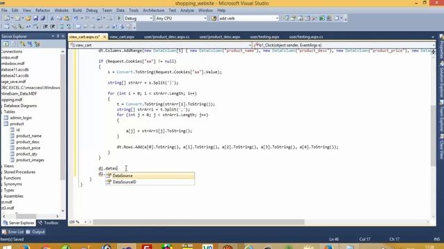 how to display shopping cart from cookies in asp net смотреть онлайн