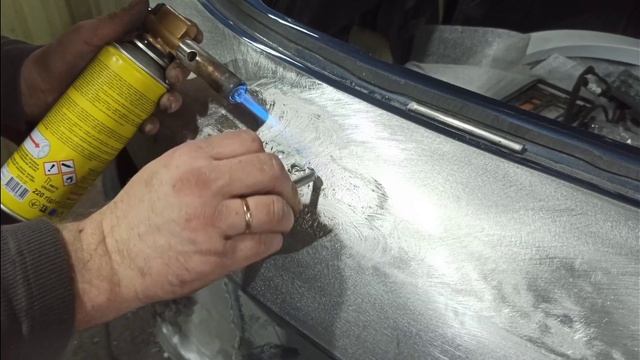 лужение алюминиевой Ляды оловом #Лужение кузова автомобиля #Рихтовка #audi