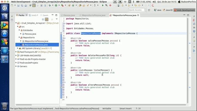 Como criar Crud simples com ArrayList em java- Part 1 смотреть онлайн
