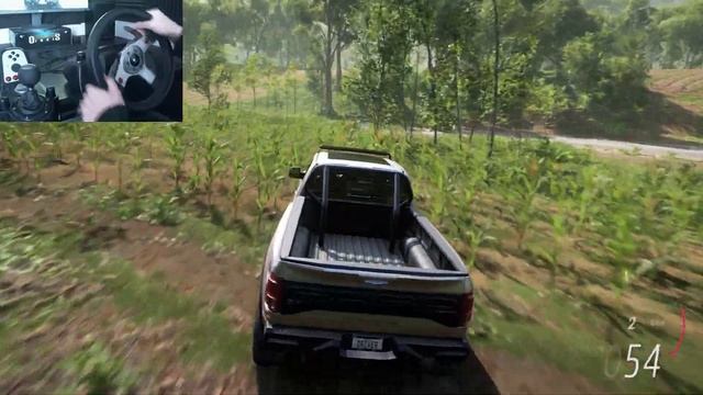 Hennessey VelociRaptor 6x6 Offroad - Forza Horizon 5 Steering Wheel Gameplay смотреть онлайн