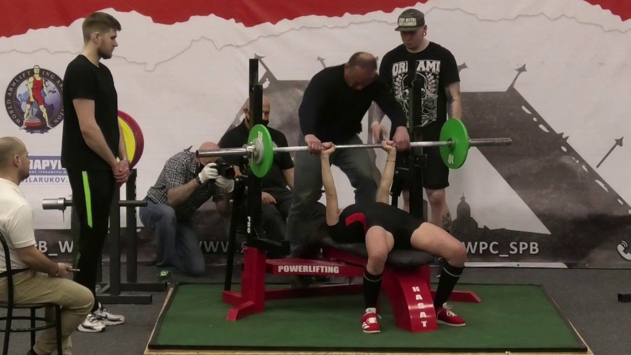 Юлия Жук. Рекорд СПб в жиме лежа.