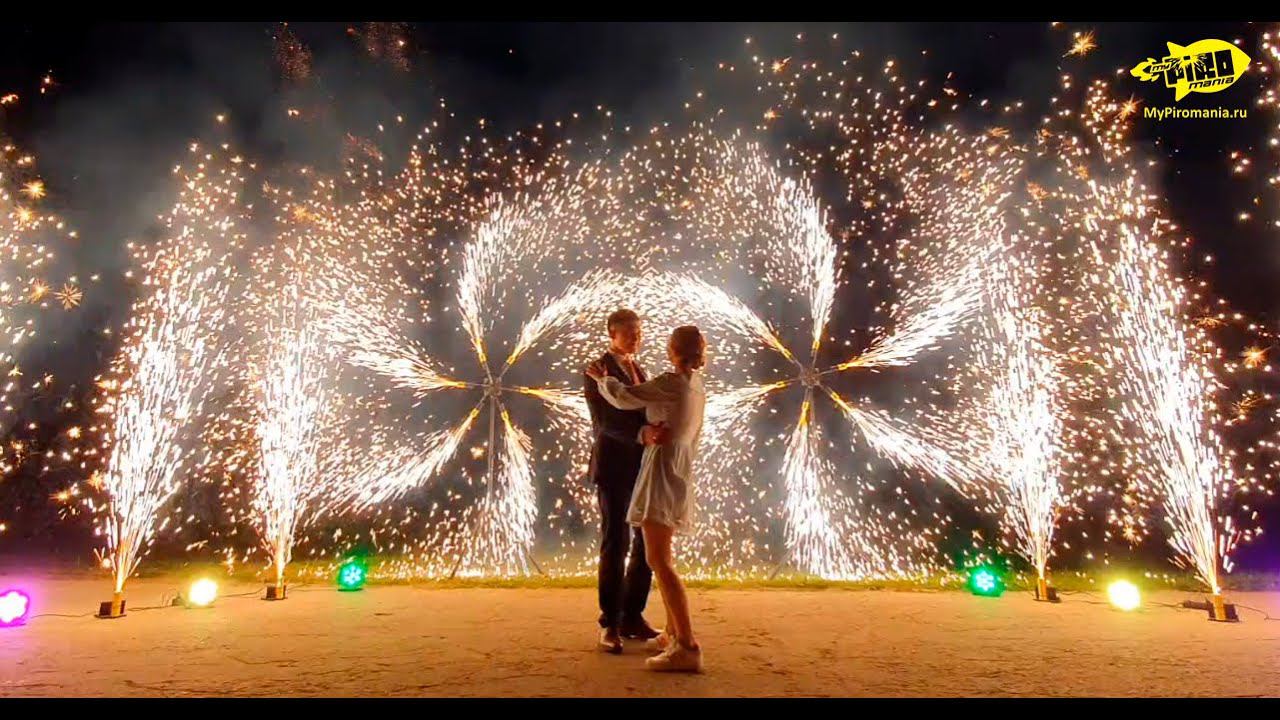 Фонтаны и огромные цветы - вертушки на свадьбу. Хризантемы смотреть онлайн