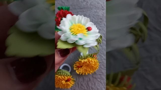 резинки для девочки. резинки с цветами. заколки для волос смотреть онлайн