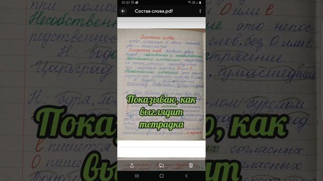 Состав слова. Орфограммы в разных частях слова (тетрадка) смотреть онлайн