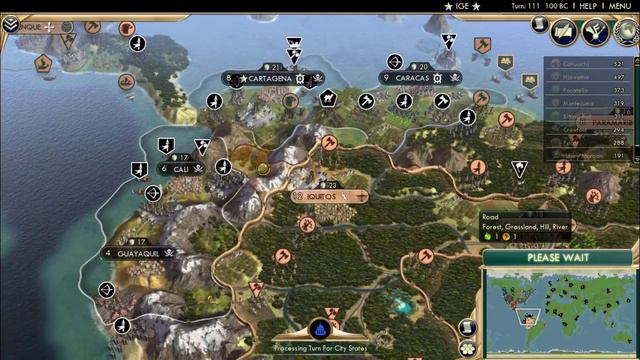 Civ 5: AI Only Backwards Colonization | E3 | LOTS OF WONDERS! смотреть онлайн