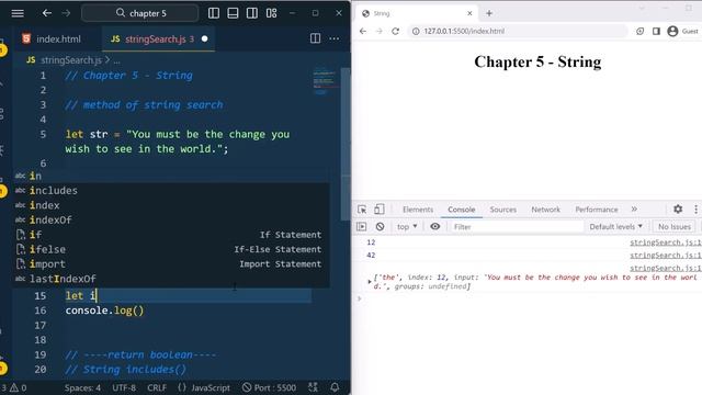 String Search Method in Javascript | Esiest Course in Bangla #5.3 смотреть онлайн