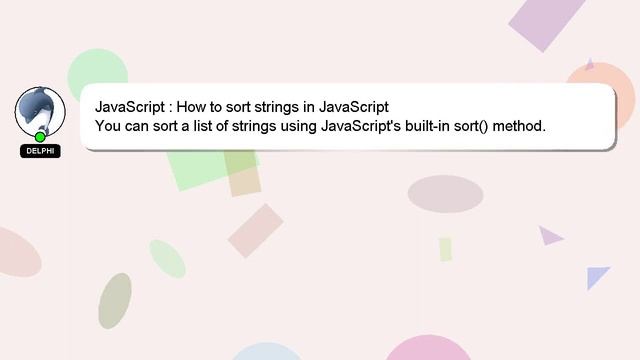 JavaScript : How to sort strings in JavaScript смотреть онлайн