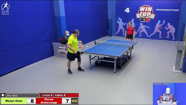 03:50 Матус Олег (2:3) Лосев Александр стол 4 ЮГ-4 15.02.22 смотреть онлайн