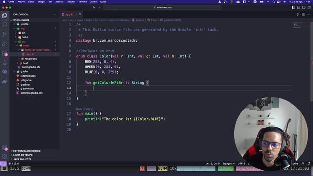 Tutorial de Kotlin - Enums e When смотреть онлайн
