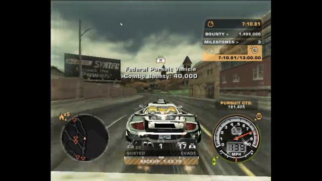 Need for Speed: Most Wanted (GameCube) Police Chase "Porsche Carrera GT" смотреть онлайн