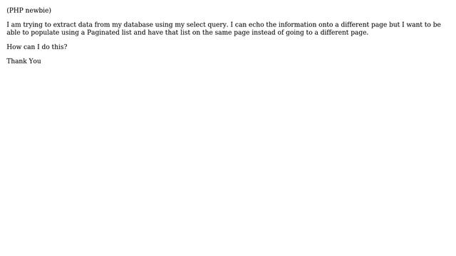 PHP - Paginated List on XHTML form смотреть онлайн