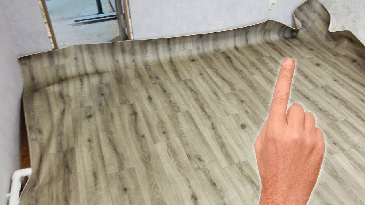 Как стелить линолеум на неровный пол! Такого результата я не ожидал! смотреть онлайн