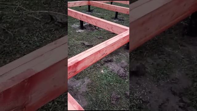 Обвязка свайного фундамента пакетом из 3 досок 45х195 #4 смотреть онлайн