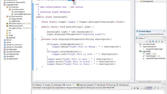 STEPS TO USE LOG4J IN YOUR APPLICATION смотреть онлайн