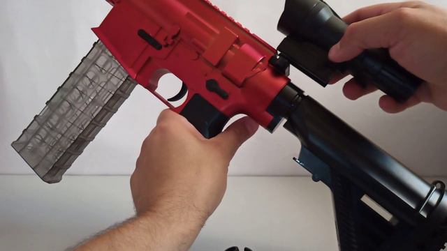 Детский автомат M416 с гильзами и мягкими пулями на аккумуляторе. смотреть онлайн